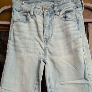 American Eagle Outfitters Women's Faded Blue Skinny Jeans